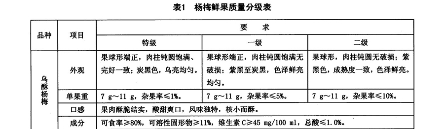 楊梅放冷庫前質(zhì)量要求1